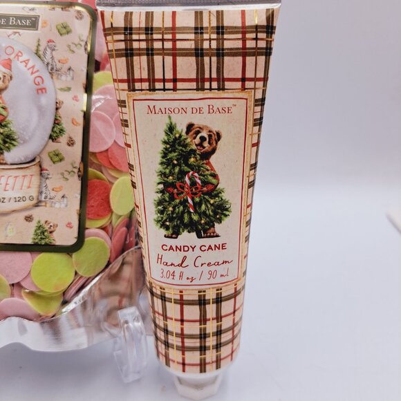 Holiday Bath Bundle Christmas Orange Bath Confetti & Candy Cane Hand Cream - Picture 2 of 7